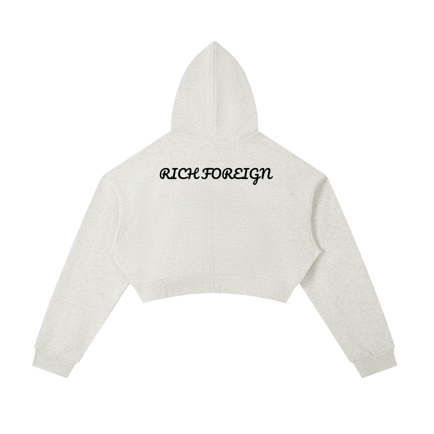 Women Essential Cropped Zip-Up Hoodie
