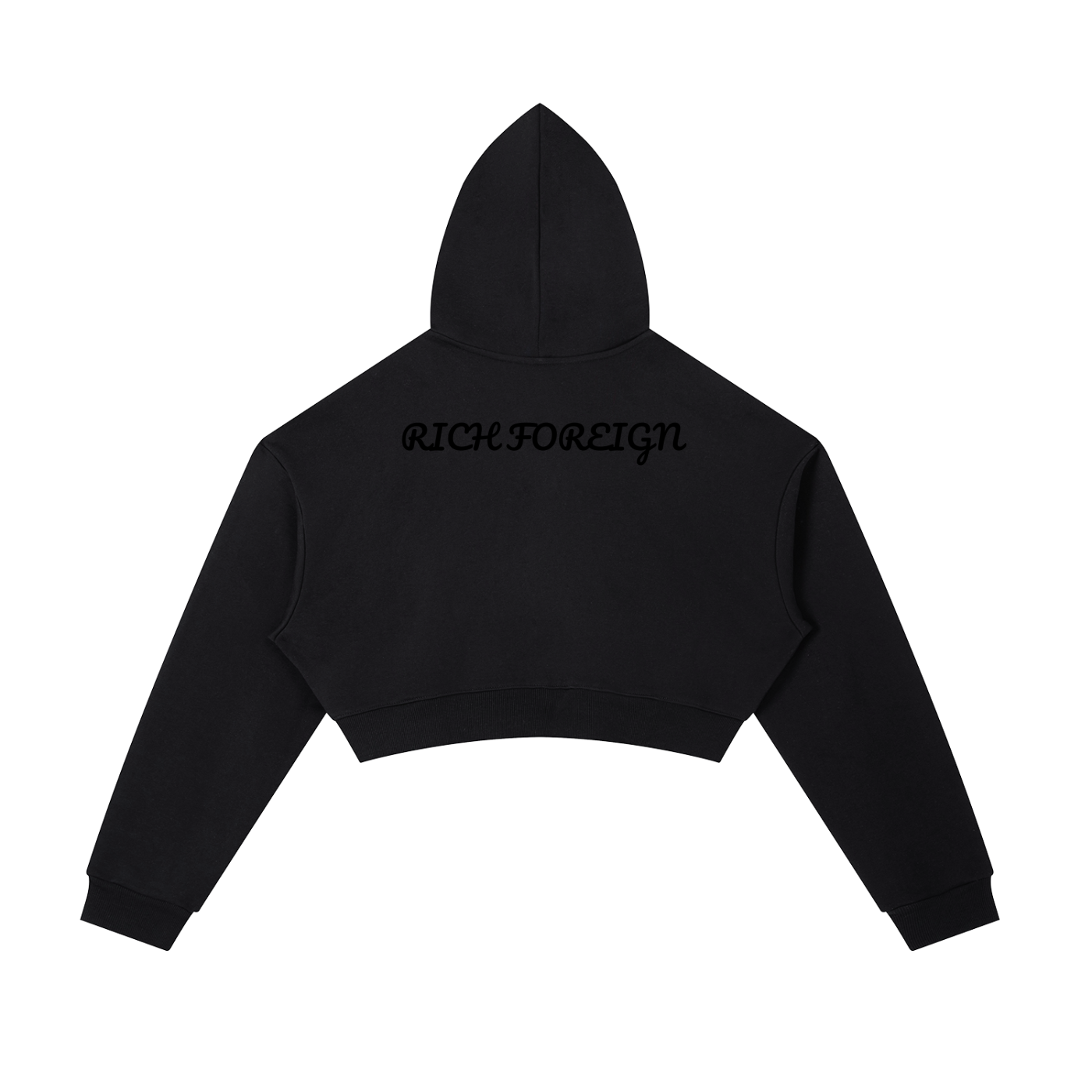 Women Essential Cropped Zip-Up Hoodie