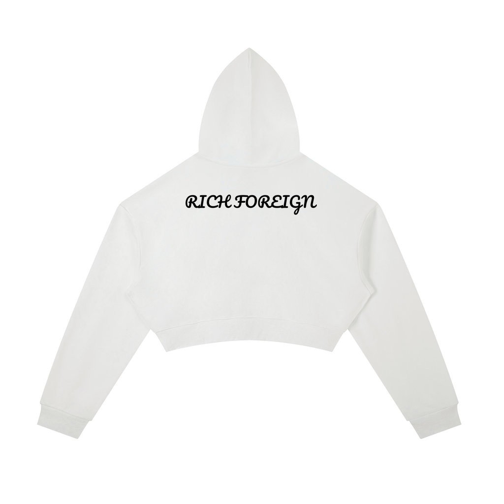 Women Essential Cropped Zip-Up Hoodie