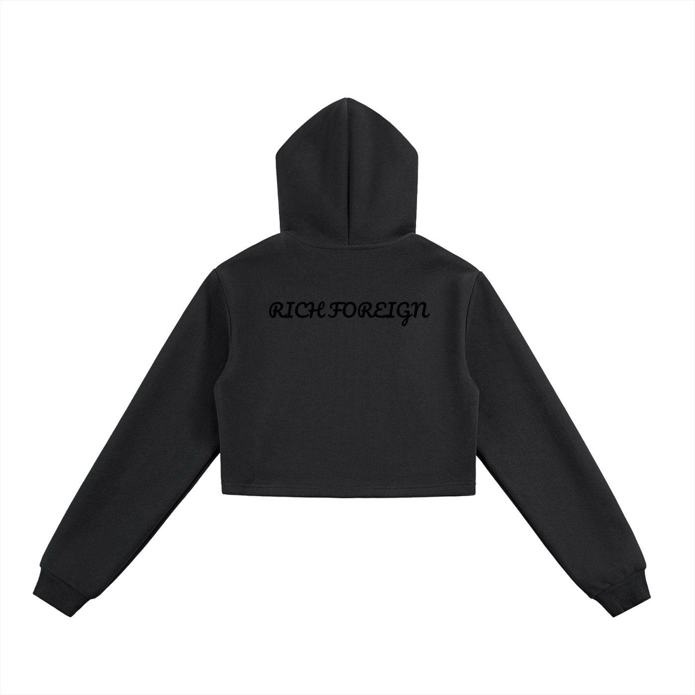 Women Essential Cropped Zip-Up Hoodie
