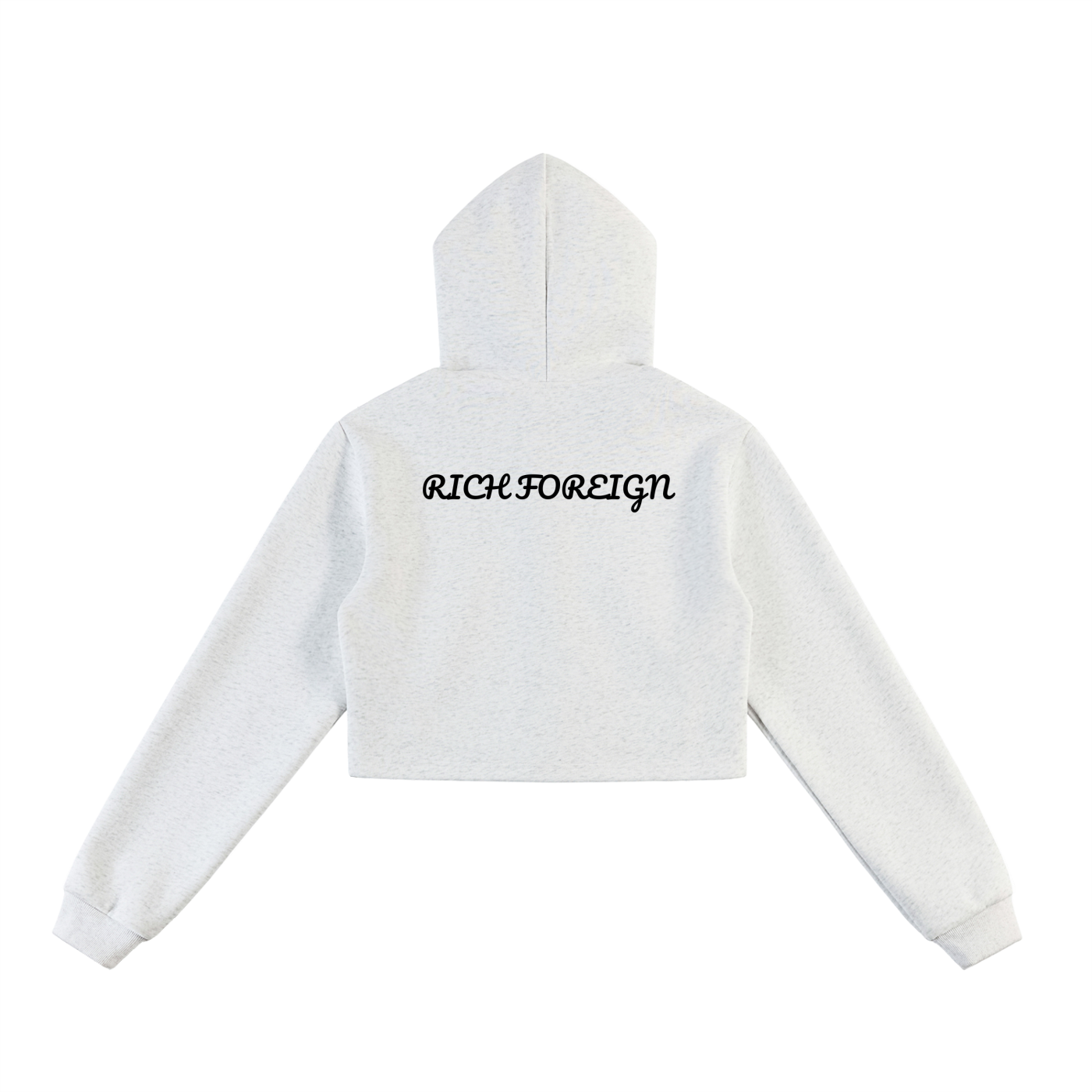 Women Essential Cropped Zip-Up Hoodie