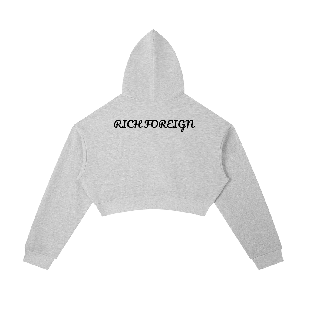 Women Essential Cropped Zip-Up Hoodie
