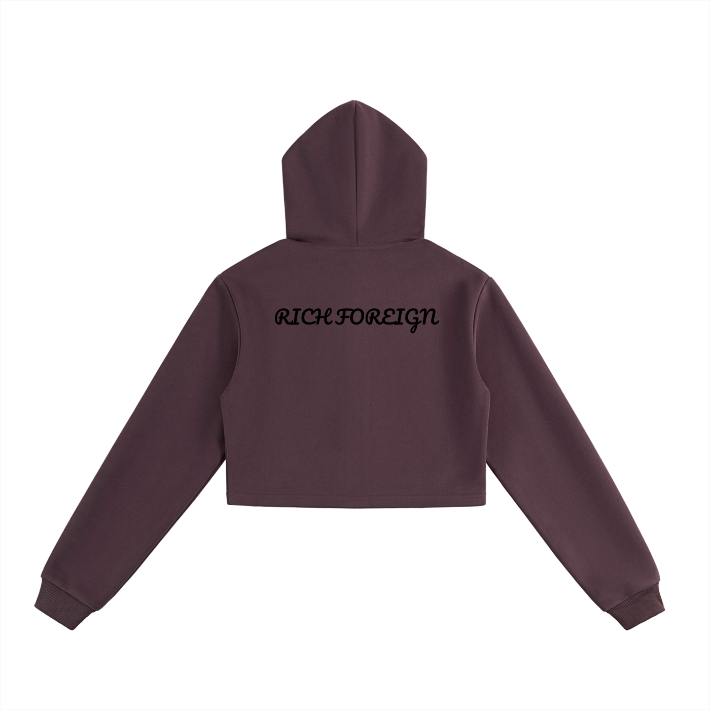 Women Essential Cropped Zip-Up Hoodie
